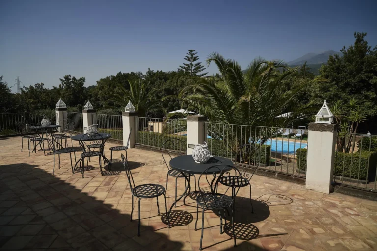 La terrazza con vista sull'Etna