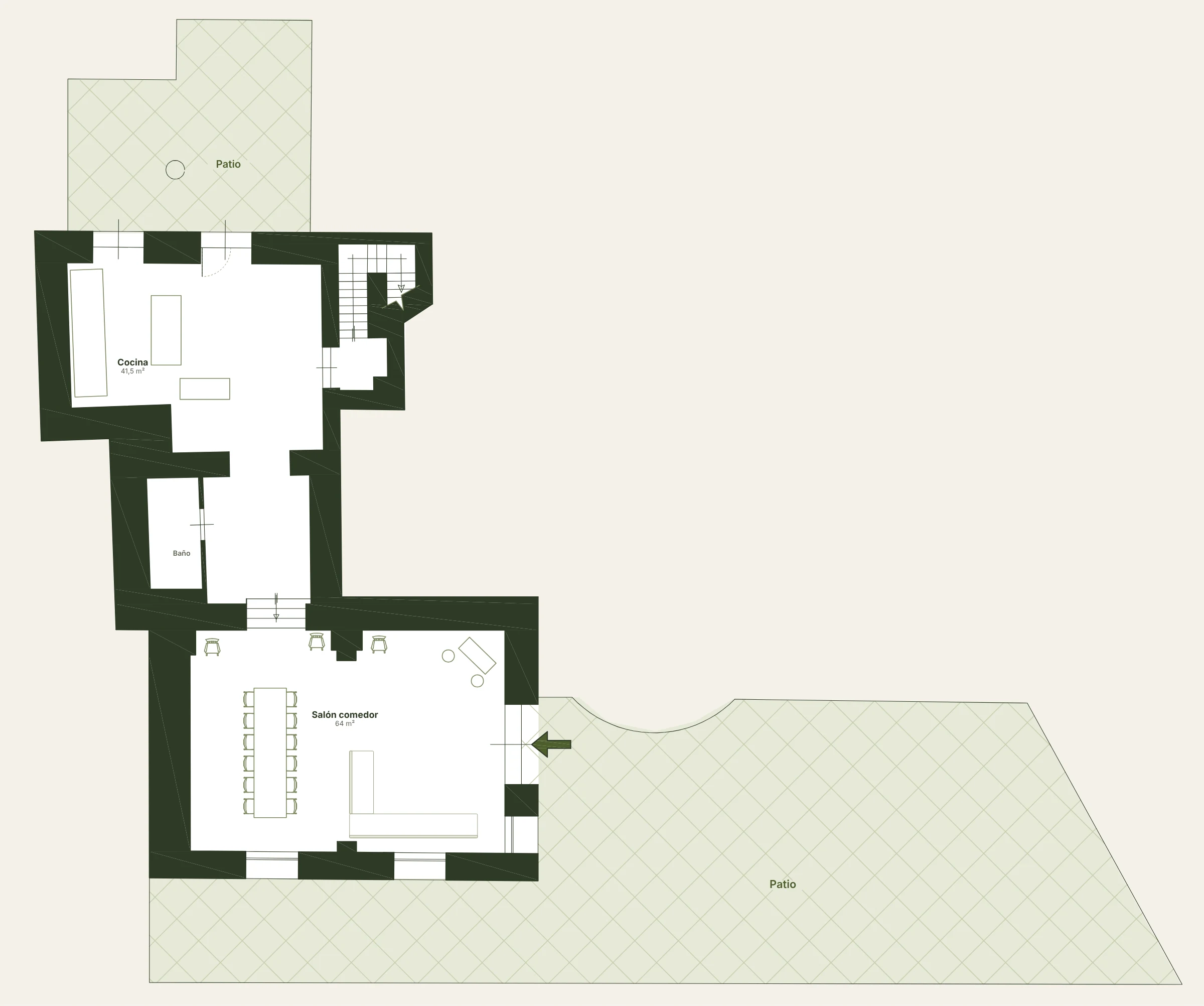 Plano de Villa San Gerardo – Planta inferior