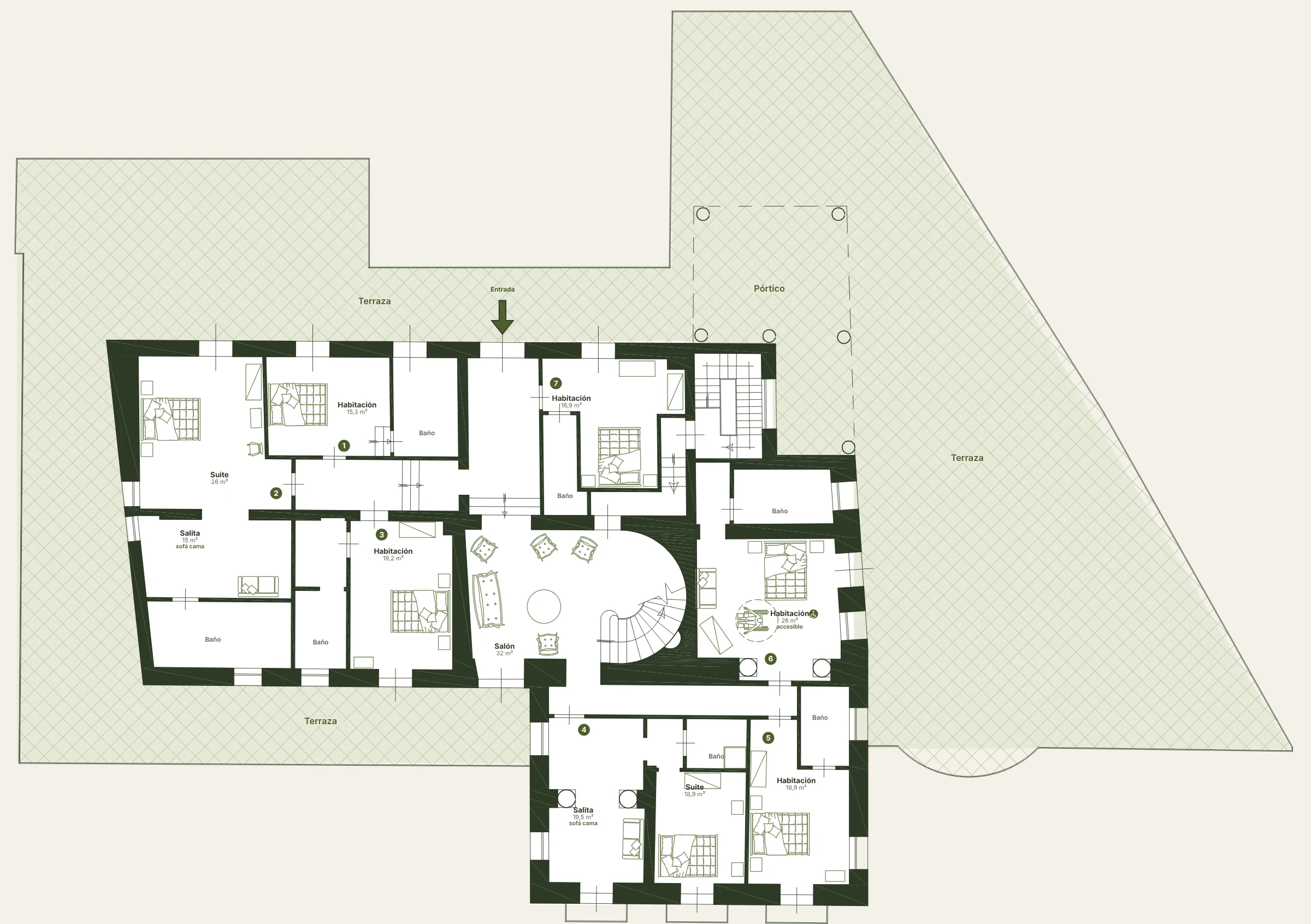 Plano de Villa San Gerardo – Planta baja